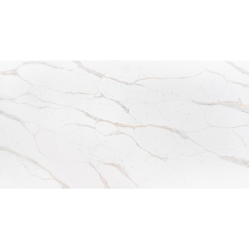 Détails d'or de Calacatta Très bon Quartz Surface 2/3 Cm Vanité de salle de bain Résistance à la flexion 40-70