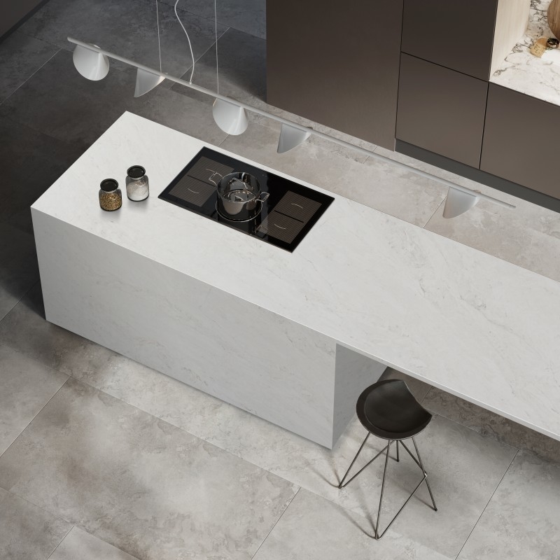 Tableaux de salle de bains en quartz de couleur minerai naturel 126'X63'