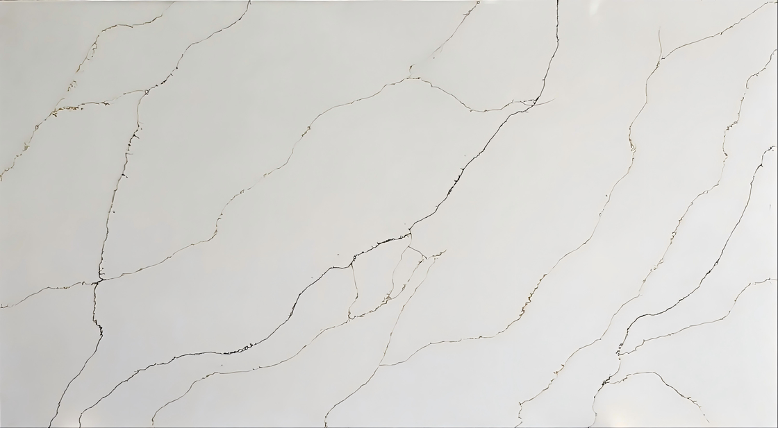 Super Jumbo Taille OLK2335 Pierre de quartz pour plateforme de cuisine avec des matières premières recyclables et des propriétés antimicrobiennes pour un design écologique
