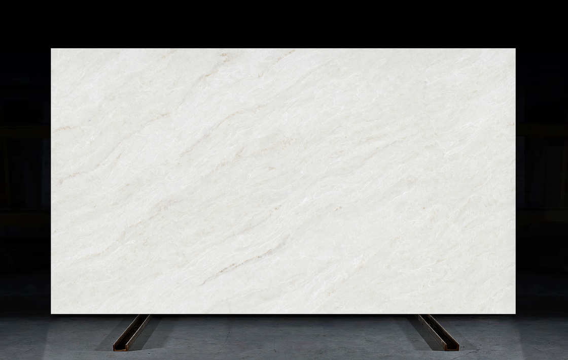 OLK7552 Taj Mahal Looking Quartz Stone Fond Beige Avec Vanité Douce Les styles de pierre naturelle les plus populaires en 2025