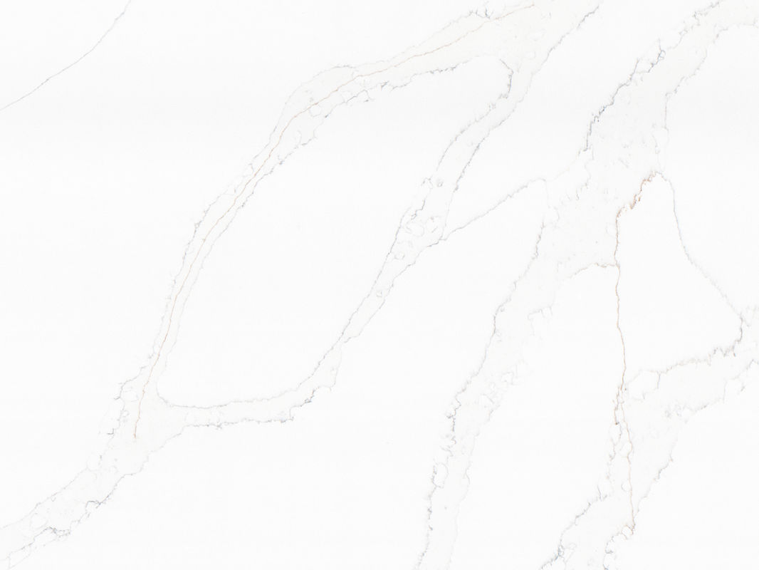 OLK3101 Calacatta Looking Quartz Stone Inventory In Warehouse Huge Stock Basic Calacatta White